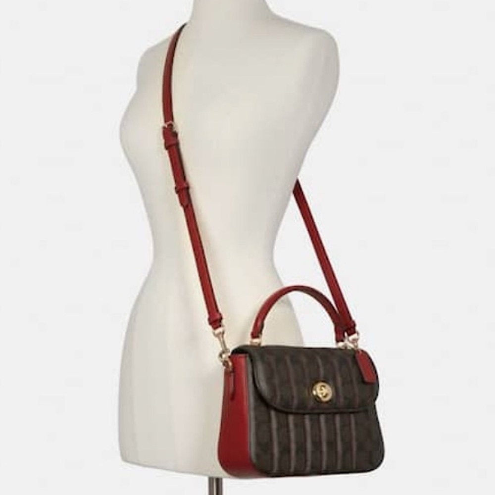 Coach Marlie Top Handle Satchel In Signature Canvas With Quilting